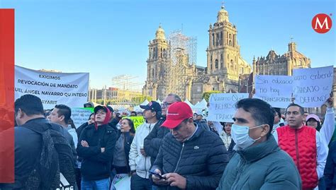 Con Protesta En Palacio Nacional Trabajadores Piden Destitución Del Gobernador De Nayarit