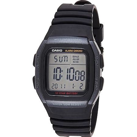 Casio Reloj Digital Para Hombres De Cuarzo Con Correa En Resina W H