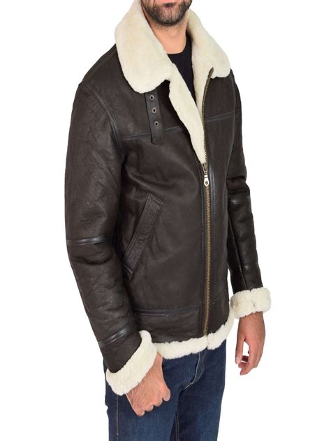 Men's B-3 Sheepskin Leather Jacket - Victoria Jacket