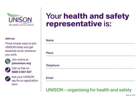 Your Health And Safety Rep Is Unison Shop