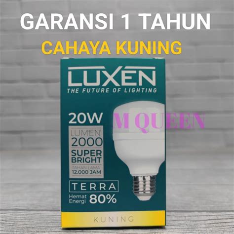 Jual LUXEN TERRA LAMPU LED BULB 20W 20 WATT SNI GARANSI 1 TAHUN KUNING