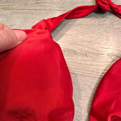 Vix Paula Hermanny Red Divino Bia Triangle Bikini Top Small S String Top EBay