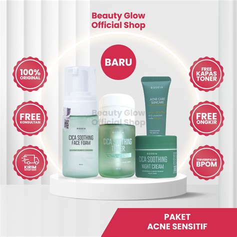 Jual Bg Skin Paket Wajah Paket Acne Sensitive Acne Prone Skin Shopee