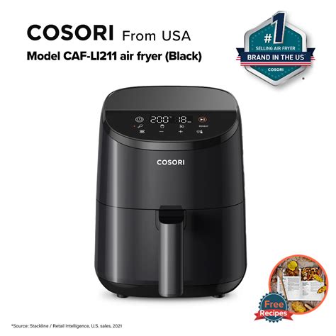 Cosori 2L 2 1 Quart Lite Mini Air Fryer CAF LI211 Black Shopee