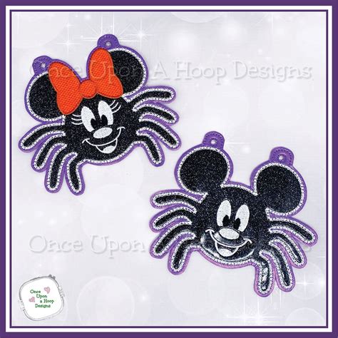 Mr Ms Mouse Spider 5x7 BANNER Pieces ITH Digital Embroidery Design