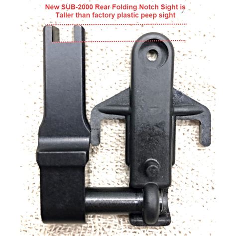 Mcarbo Keltec Sub2000 Rear Tactical Folding Sight Notch