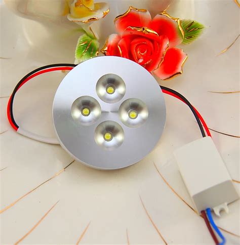 Super Bright 4x3w Led Puck Light Cree 12w Mini Led Cabinet Bulb Lamp