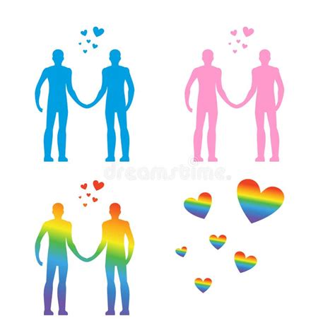 Lgbt Silhouettes Same Sex Love Gays And Lesbians Stock Vector Illustration Of Happiness