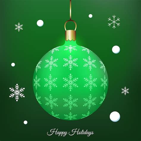 Premium Vector Christmas Ball With Snowflakes Design