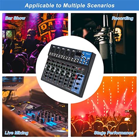 Channel Bluetooth Live Studio Stereo Audio Mixer Sound Mixing Dj Usb