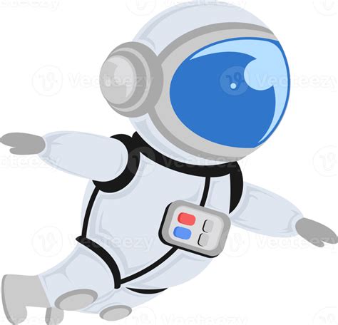 Astronauta Flotando Volando Dibujos Animados Ilustraci N Plana Png