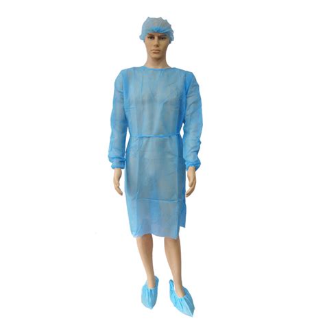 Disposable Pp Pe Aami Level 1 2 3 Non Sterile With Knitted Cuffs