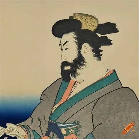 Colorful Woodblock Print Of A Bearded European Middle Aged Man On Craiyon