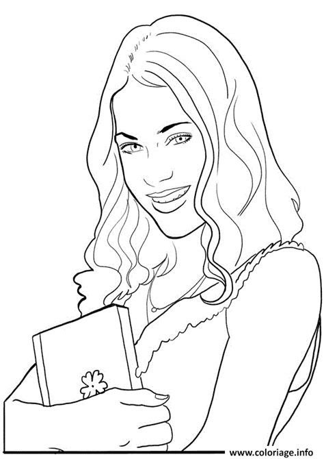 Coloriage Violetta Avec Son Livre JeColorie