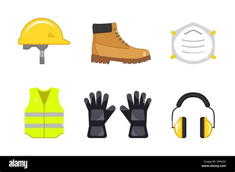 Warning And Personal Protective Equipment Ppe Sign Stock Vector Images Alamy