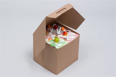 X X Recycled Natural Kraft Bakery Cake Boxes