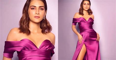 Kriti Sanons Sexy Legs Show In This Risky High Slit Dress Raised The