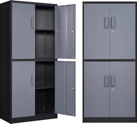 Amazon Miiiko Metal Garage Storage Cabinet With Doors Locking