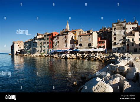 Rovinj Croatia Harbour Stock Photo Alamy