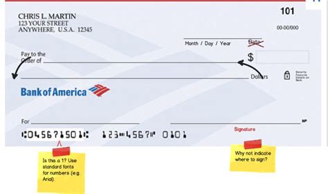 bank of america checks | ... is a crude mock-up of my suggested design ...