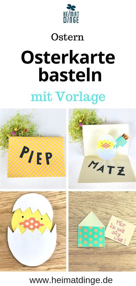 Osterbasteln Mit Kindern Pop Up Karte Mit Verstecktem Ostergru