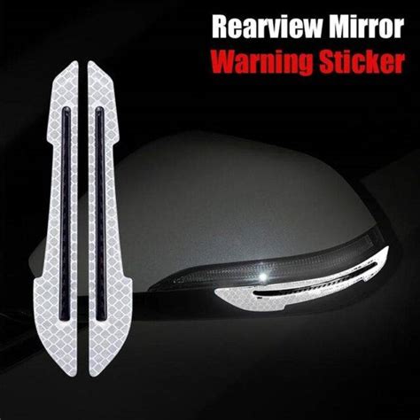 1 Pair Car Rearview Mirror Reflective Sticker