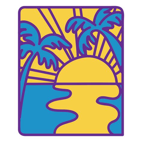 Tropical Sunset Palm Branding Vector For Free Download Freeimages