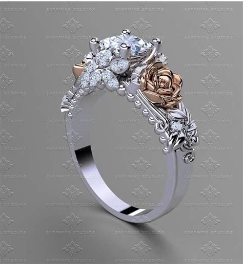 20 Lovely Floral Engagement Rings For Women In 2021 The Glossychic