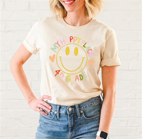 My Happy Place Teacher Tshirt