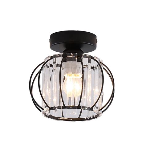 Miumaeov Mini Chandelier Crystal Ceiling Light Light Semi Flush Mount