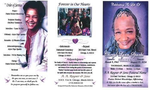 Cheryl L Sparks Obituary | AA Rayner and Sons Funeral Homes