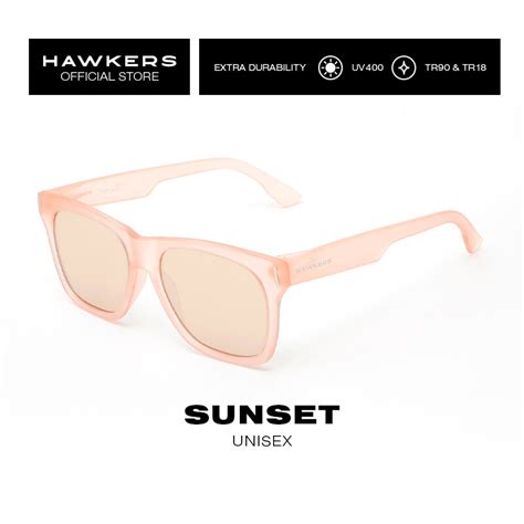 HAWKERS Frozen Nude Rose Gold SUNSET Sunglasses For Men And Women UV Protection Official