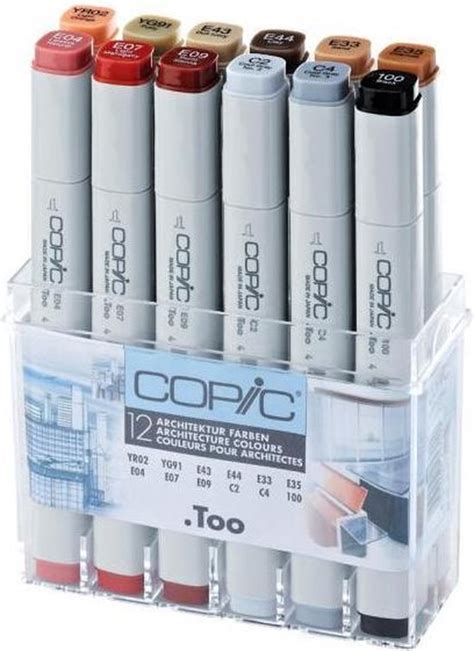 Copic Classic Set Architectuur 12 Kleuren Copic Markers Set 12 Stuks