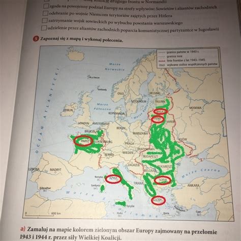 Zamaluj Na Mapie Kolorem Zielonym Obszar Europy