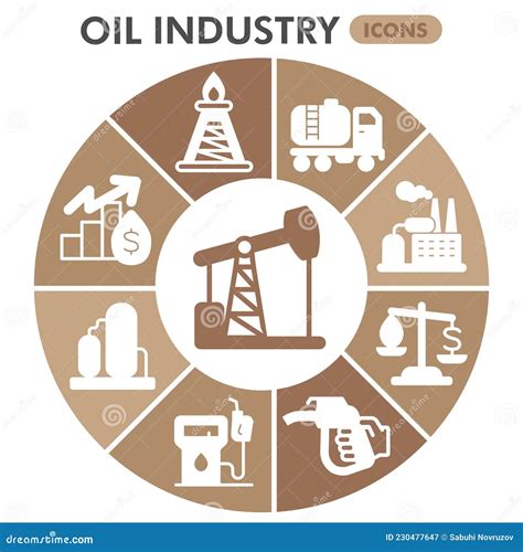 Modern Oil Industry Infographic Design Template. Oilfield Inphographic