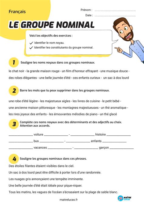 Exercice corrigé pour le CM1 Laccord de ladjectif qualificatif 2