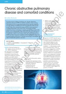 Journal Of Community Nursing JCN Article Chronic Obstructive