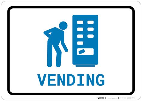 Vending Machine With Icon Landscape V2 Wall Sign Creative Safety Supply