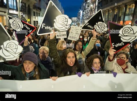 Madrid España 08 03 2022 el movimiento feminista se fracturó este 8M