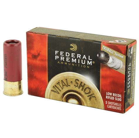 Federal Premium Vital Shok Low Recoil 12ga Ammo 2 34 1 Oz Truball