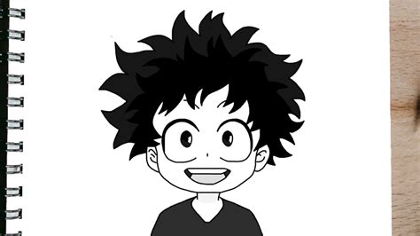 Como dibujar a DEKU MIDORIYA NIÑO PASO A PASO My Hero Academia Boku