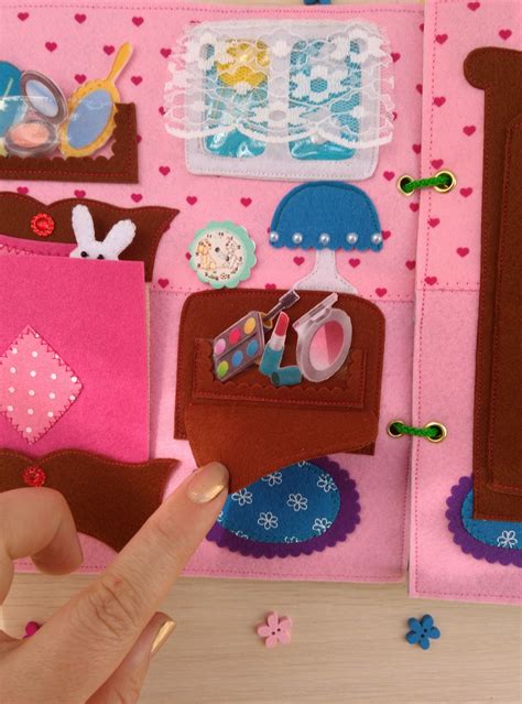 Quiet Book Dollhouse Quiet Book Quit Book Pages Felt Quiet Book