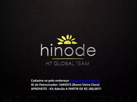 APRESENTAÇÃO DE PLANO DE MARKETING HINODE OFICIAL H7 CADASTRE SE EM