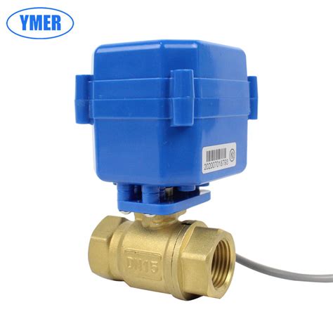 Inch Dn Ac V Dc V Brass Mini Motorized Ball Valve For Water