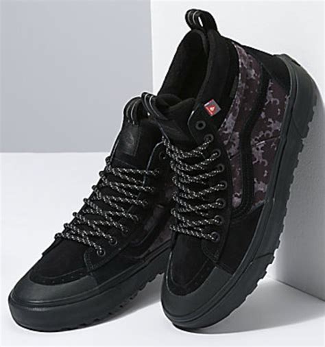 VANS Sk8-Hi MTE 2 Mens Shoes Black Camo All Weather Boots Hiking ...