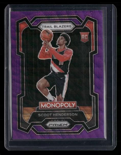 2023 2024 PANINI PRIZM Basketball Scoot Henderson RC Purple Wave