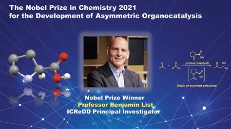 Icredd Principal Investigator Prof Benjamin List Won The Nobel Prize