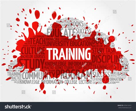 Training Word Cloud Collage Education Concept Stock Vector Royalty