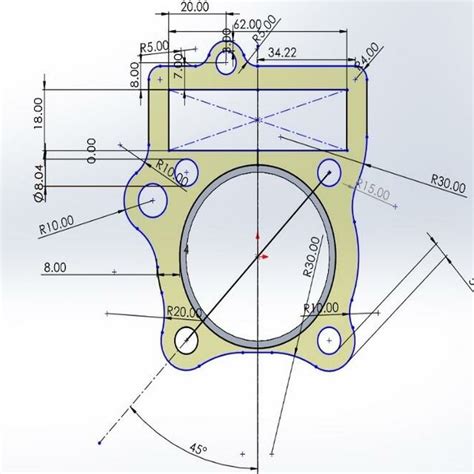 4: Dimensions of Existing Cylinder Block | Download Scientific Diagram