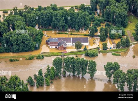 Luftaufnahme Ruhrflut Hochwasser Wetter Ruhrgebiet Nordrhein